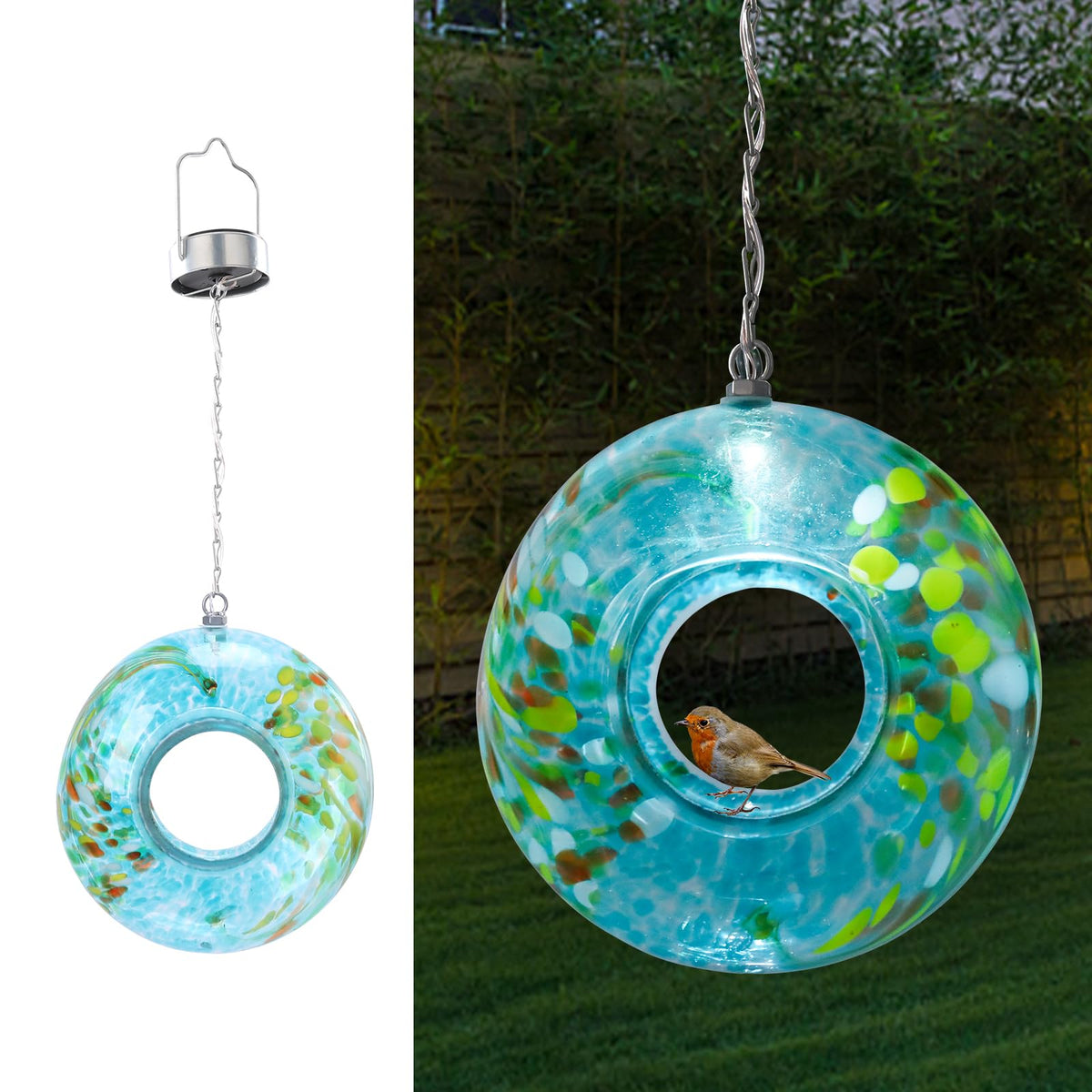 VCUTEKA fly-through bird feeder design for easy bird access