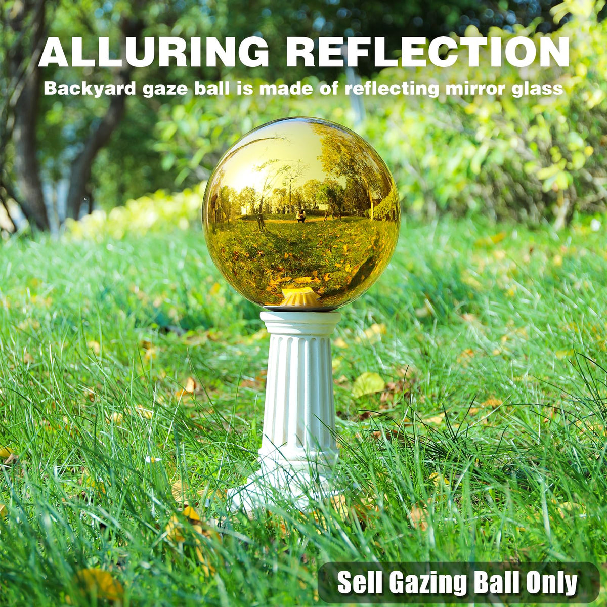 VCUTEKA garden sphere designed for outdoor decor on patios and lawns.