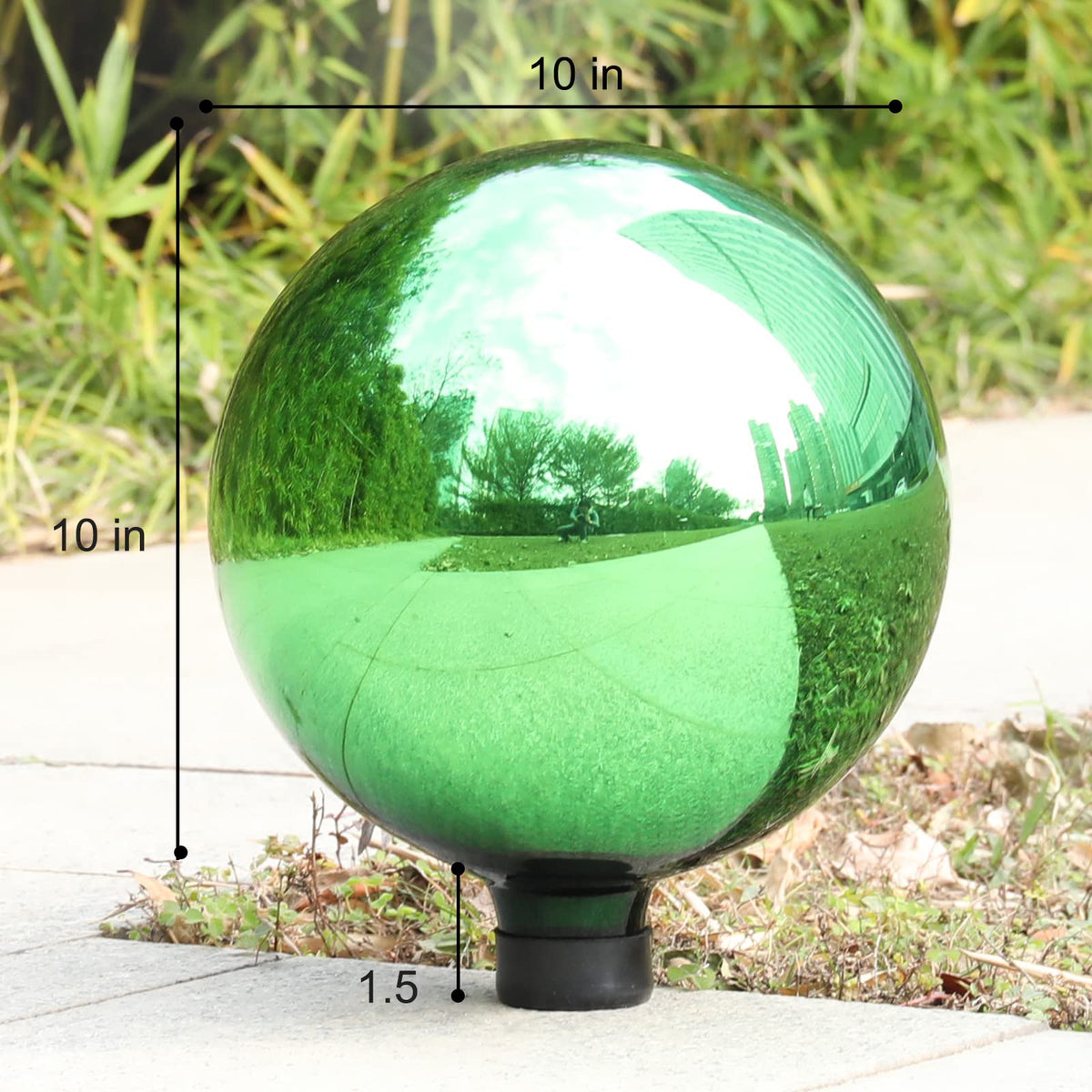 VCUTEKA gazing ball bottom rubber cap protecting surfaces.