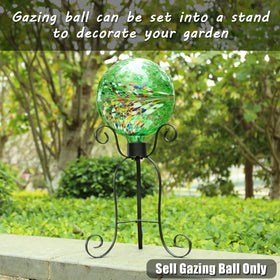 VCUTEKA Gazing Ball adds garden lawn decor with a glassy glow.
