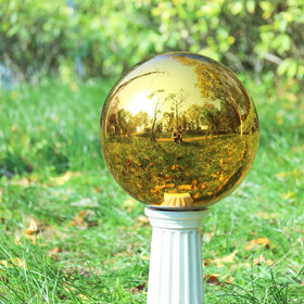 VCUTEKA gazing ball makes a colorful gift for gardeners and homeowners.