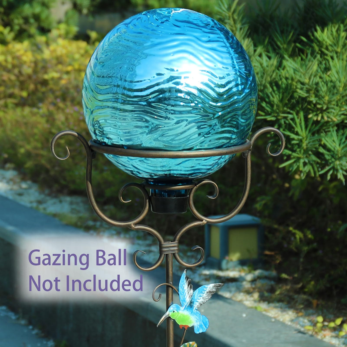 VCUTEKA gazing-ball-stand compatible with 8-12 inch gazing balls.