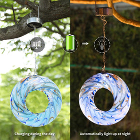 VCUTEKA Glass Round Bird Feeder displays seeds clearly for easy viewing.