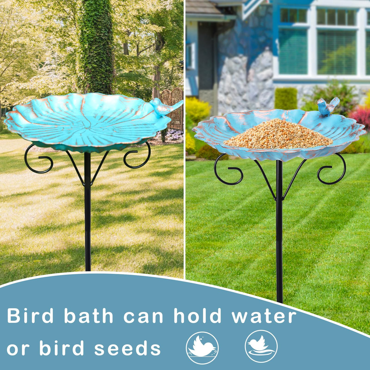 VCUTEKA ground-inserted base offers stable garden support