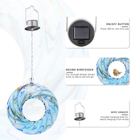 VCUTEKA Outdoor Hanging Bird Feeder blends with patio decor.