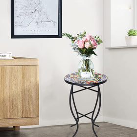 VCUTEKA outdoor indoor table supports plants, drinks and decor.
