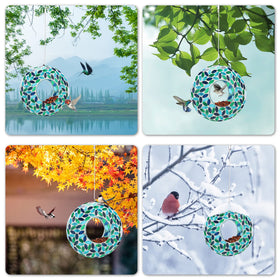 VCUTEKA Gift-ready mosaic bird feeder suitable for nature lovers.