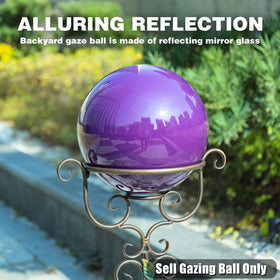 VCUTEKA stainless steel mirror ball for indoor and outdoor decor with dynamic reflections.