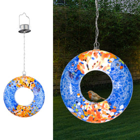 VCUTEKA solar night light enhances evening birdwatching in your yard