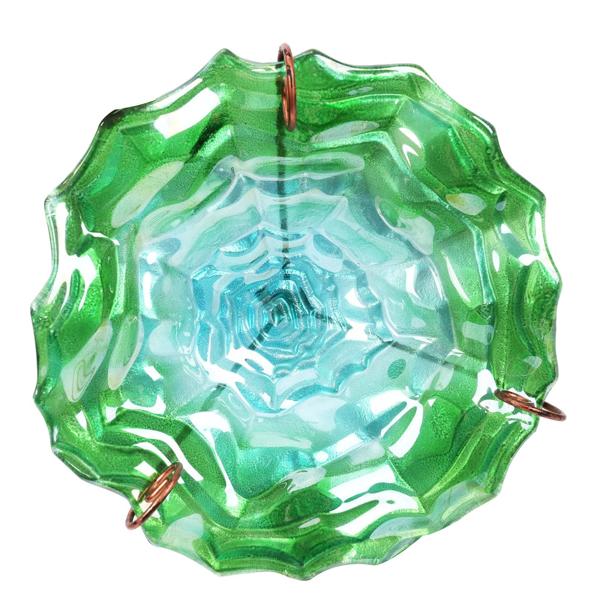 Four-pronged bottom enhances stability on lawn or patio for VCUTEKA bath.