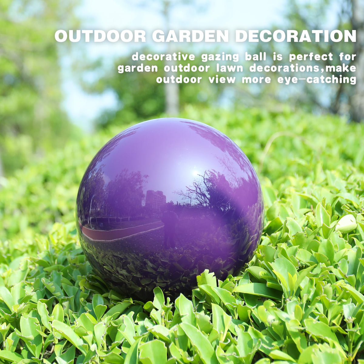 VCUTEKA gazing ball as a unique garden gift for enthusiasts.