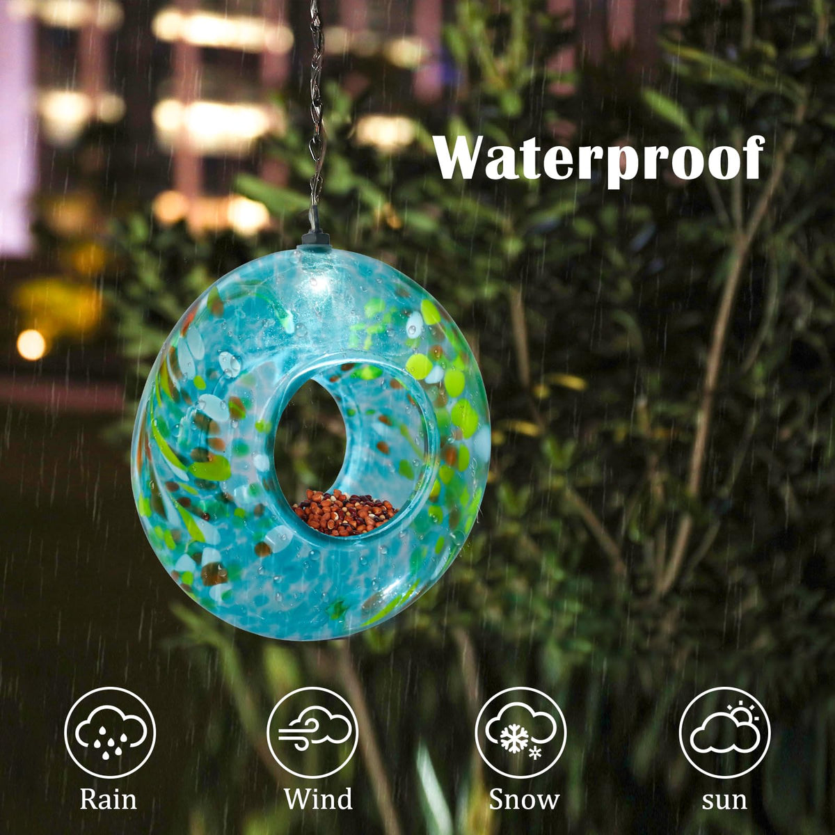 VCUTEKA weatherproof bird feeder built to endure outdoor conditions