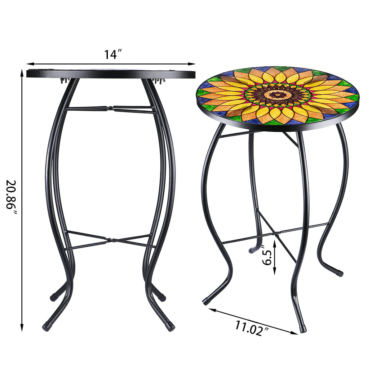 VCUTEKA Yellow sunflower pattern brightens outdoor patios and balconies.