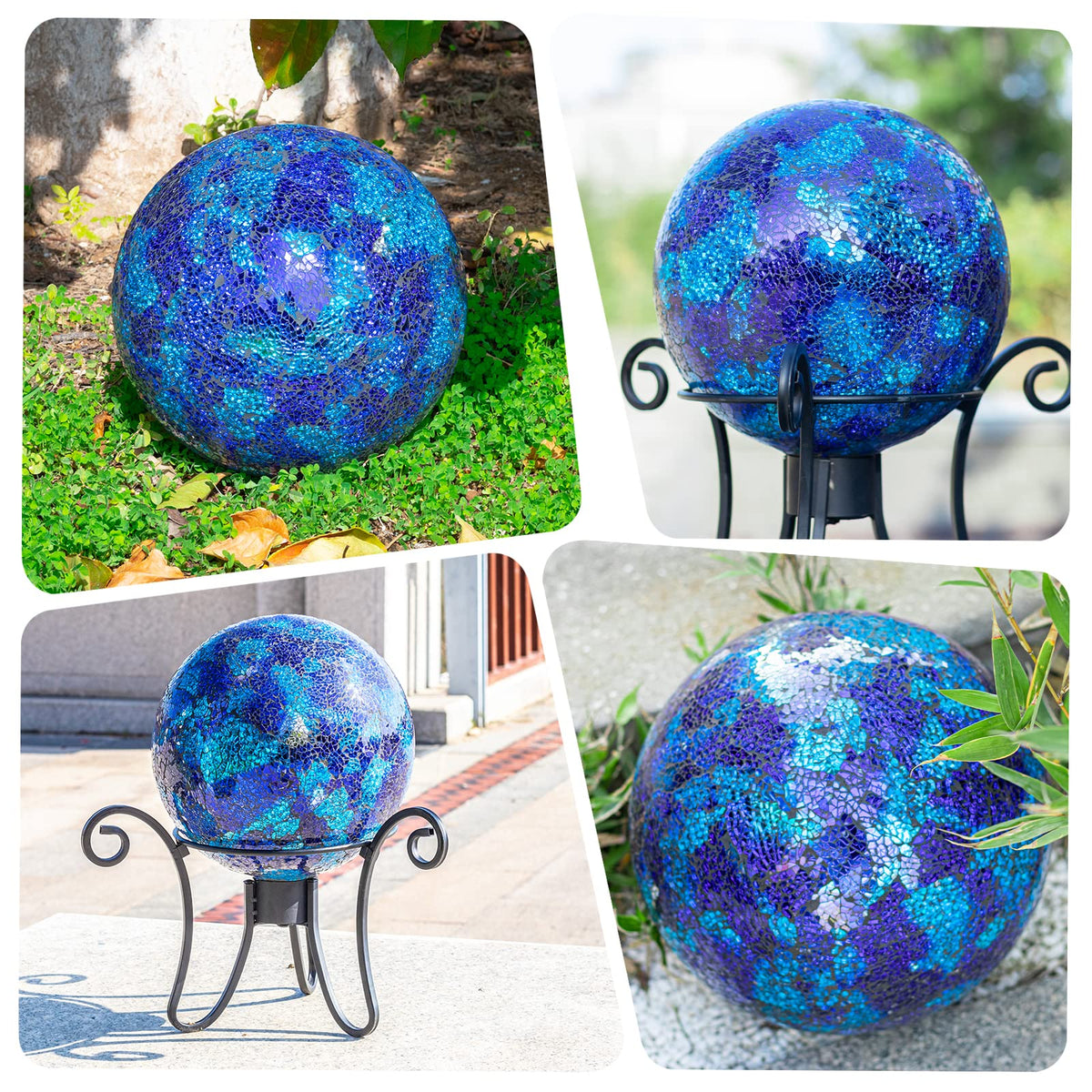VCUTEKA patio centerpiece invites relaxing moments with tasteful color accents.