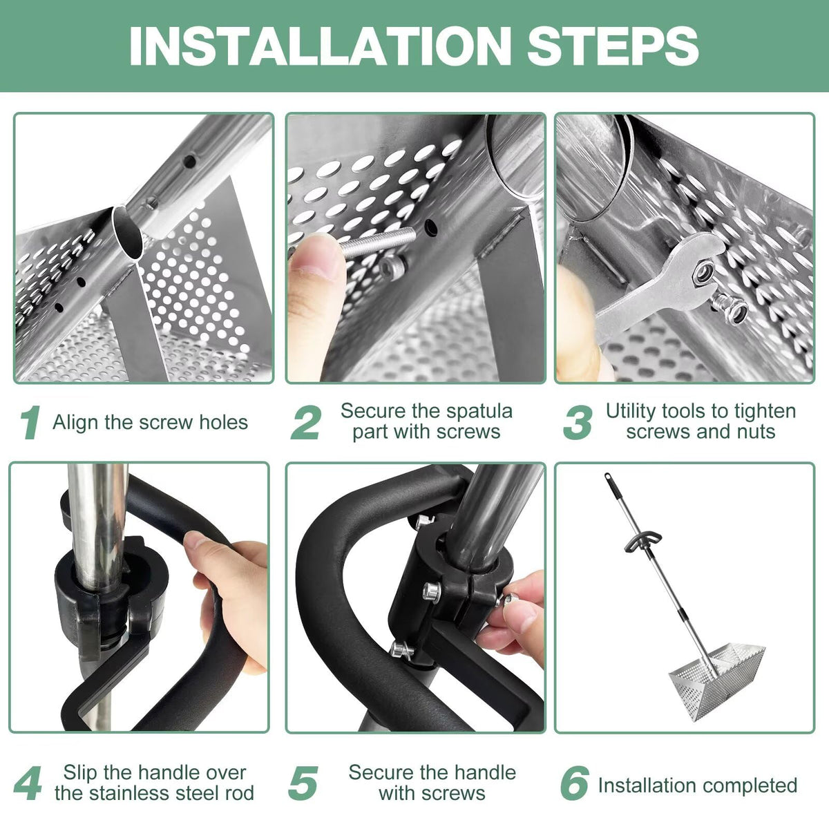 Vdsfand Sand Flea Rake ergonomic grip reduces wrist fatigue.