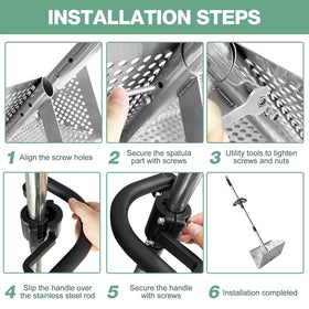 Vdsfand Sand Flea Rake ergonomic grip reduces wrist fatigue.