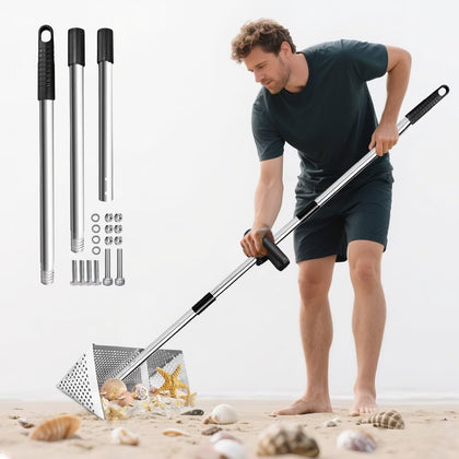 Vdsfand Sand Flea Rake extended handle for standing beach use