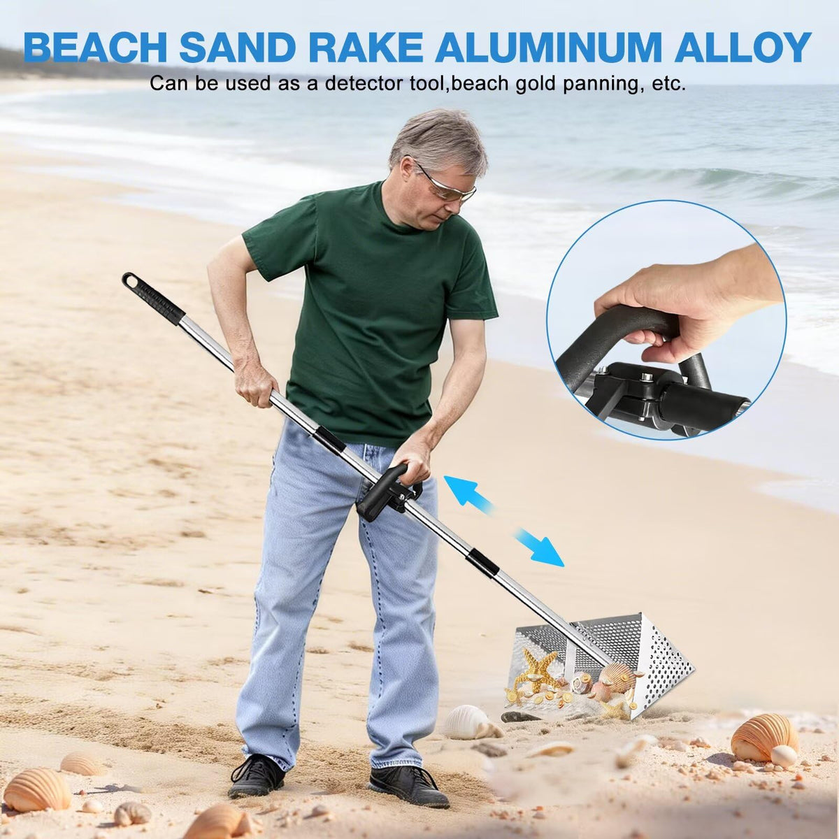 Vdsfand stainless steel construction for lasting durability in harsh beach conditions.