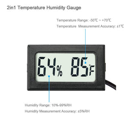 Veanic LCD display provides clear terrarium temperature and humidity readings.