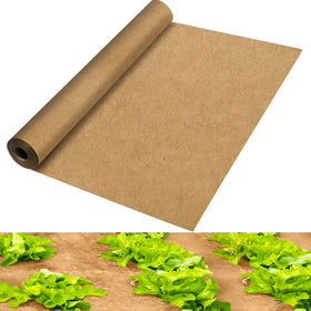 Vecacosic biodegradable weed barrier roll in garden setup helps reduce weed growth and composts naturally