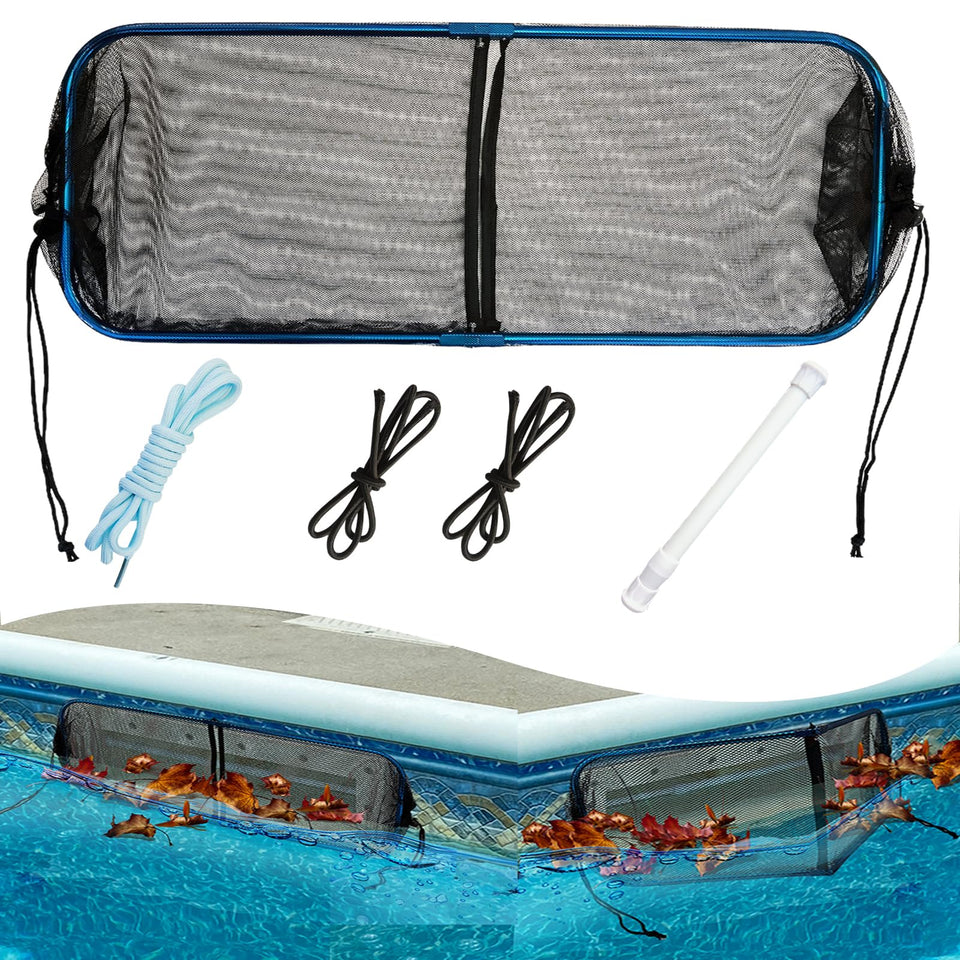 Vecacosic pool skimmer screen guard catching debris to protect the pump and keep water clear