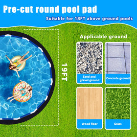 Vecacosic round pool pad underside cushion for comfortable footing.