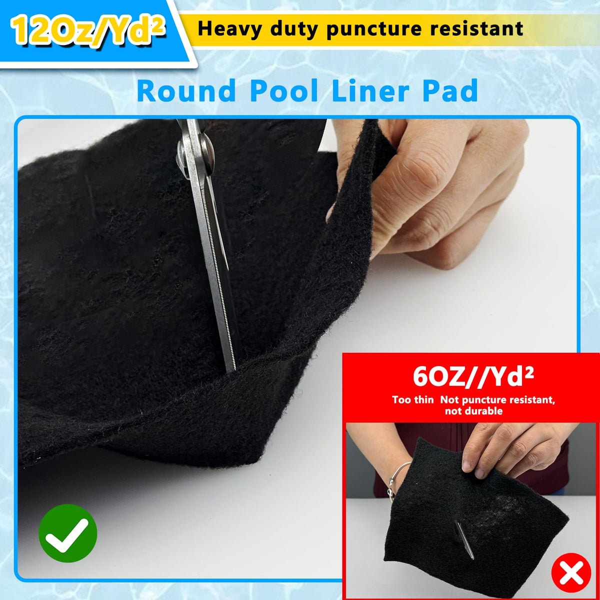 Vecacosic seamless pool pad creates a uniform surface and fewer tears.