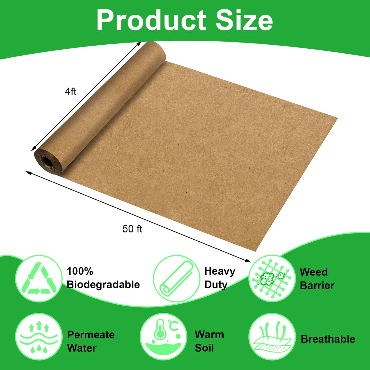 Vecacosic tear-resistant barrier paper demonstrating strength during soil contact and moisture exposure.