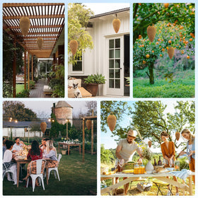 Vecacosic dark earthy crochet nest decor blends with outdoor spaces while deterring pests.