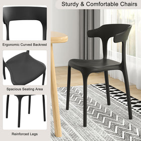 VECELO curved backrest provides ergonomic support during meals