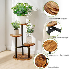 VECELO corner display rack keeps plants organized while saving floor space