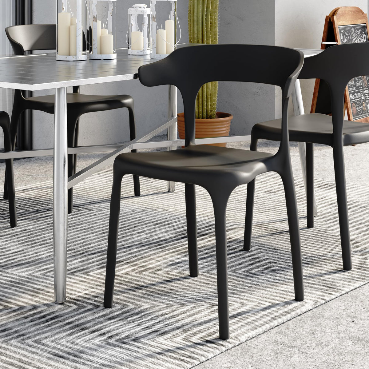 VECELO versatile dining chair suitable for homes cafes patios and offices