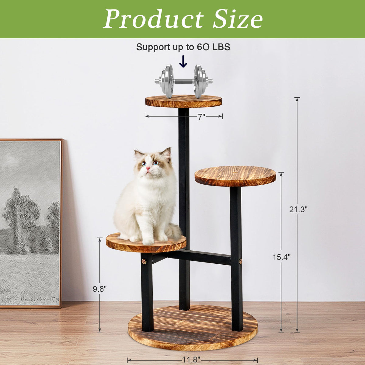 VECELO plant pot holder stand adds sturdy outdoor patio decor