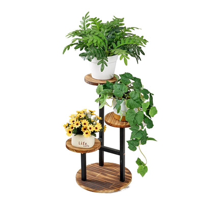 VECELO three-tier plant stand indoors outdoor displaying plants with optimized sunlight exposure
