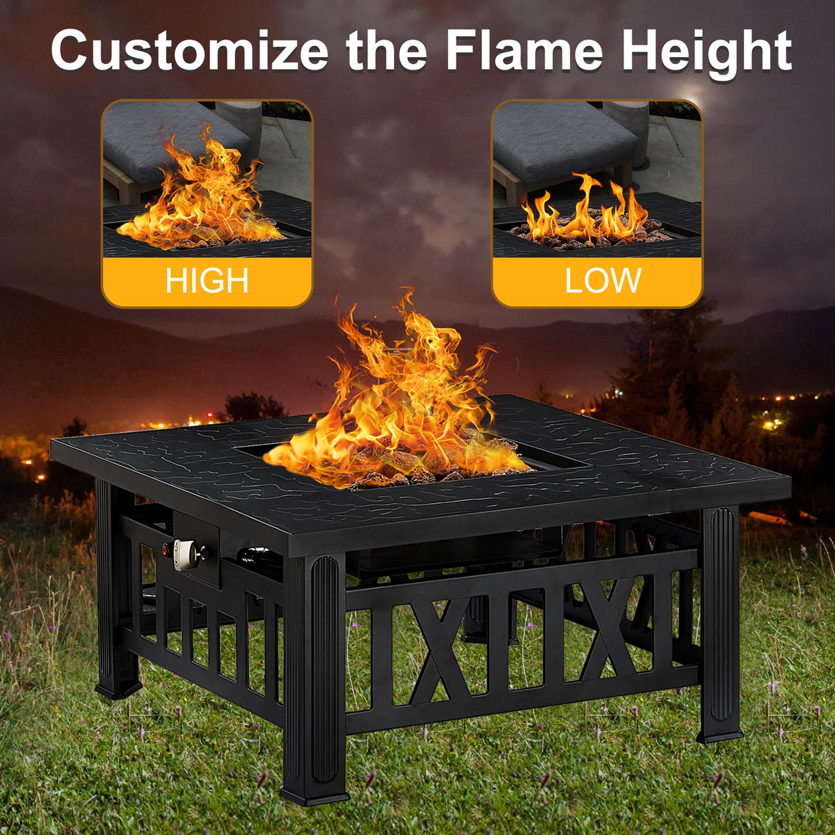 VECELO 30 by 30 inch footprint fits patios and decks nicely