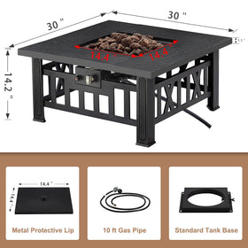 VECELO fire pit lid enables safe, protected storage when not in use