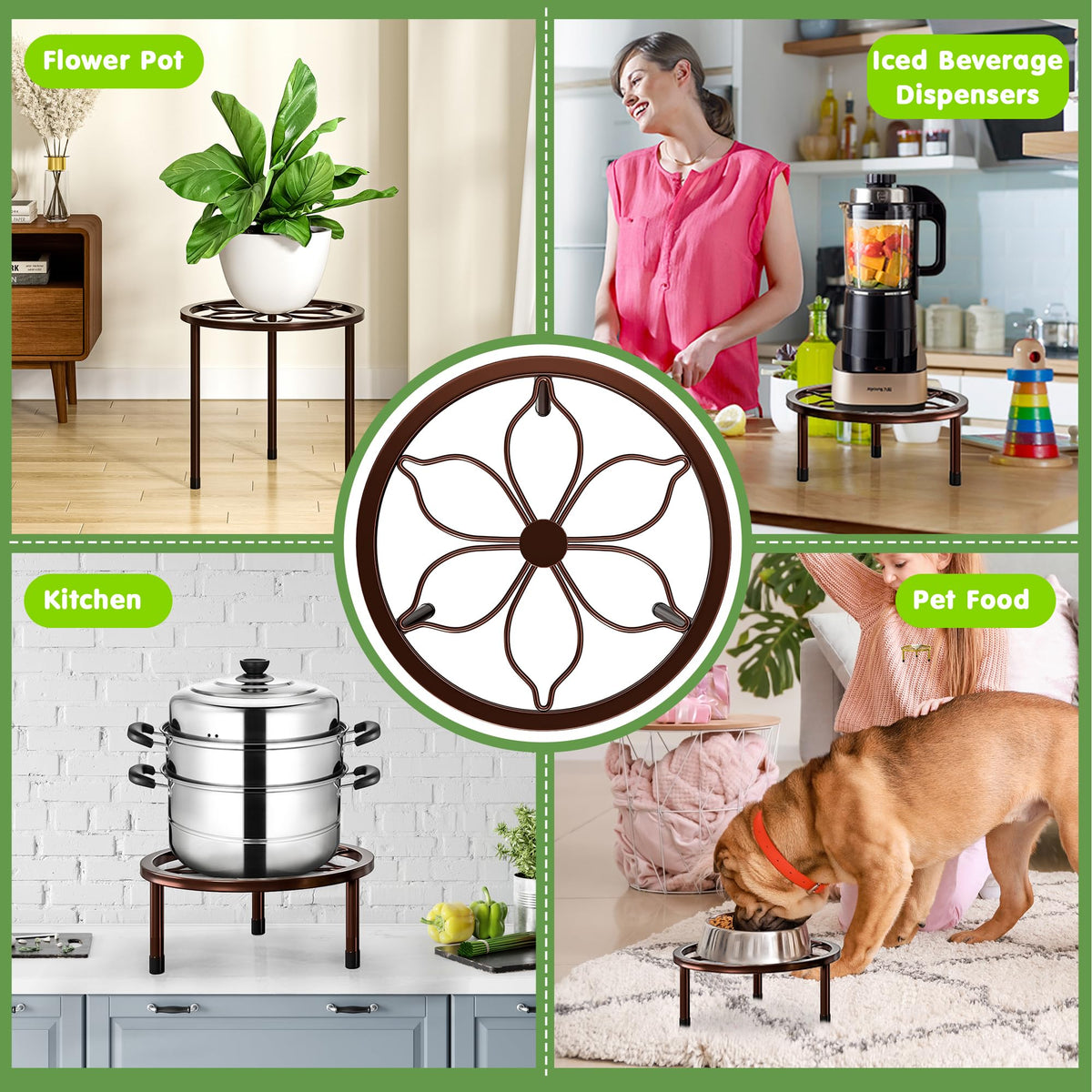 VECELO varying sizes fit different pot diameters