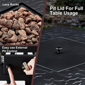 VECELO outdoor fire table ambiance enhances evening conversations and warmth