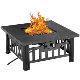 VECELO propane fire pit 30-inch table top enhances outdoor gatherings with warm glow