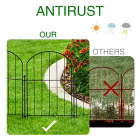 Veclory garden fence 10-feet-length offers flexible borders for varied yard layouts