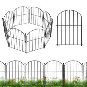 Veclory garden fence arch-10-panels defines borders with an elegant arch look and no-dig setup