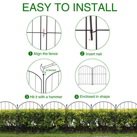 Veclory garden fence rustproof-coating resists weather for long-lasting outdoor use