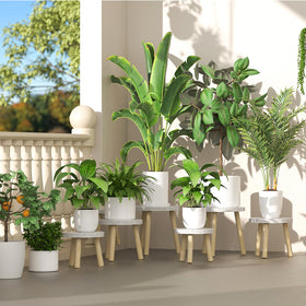 Vecxoty plant stands showing tool-free quick setup for easy room refresh.