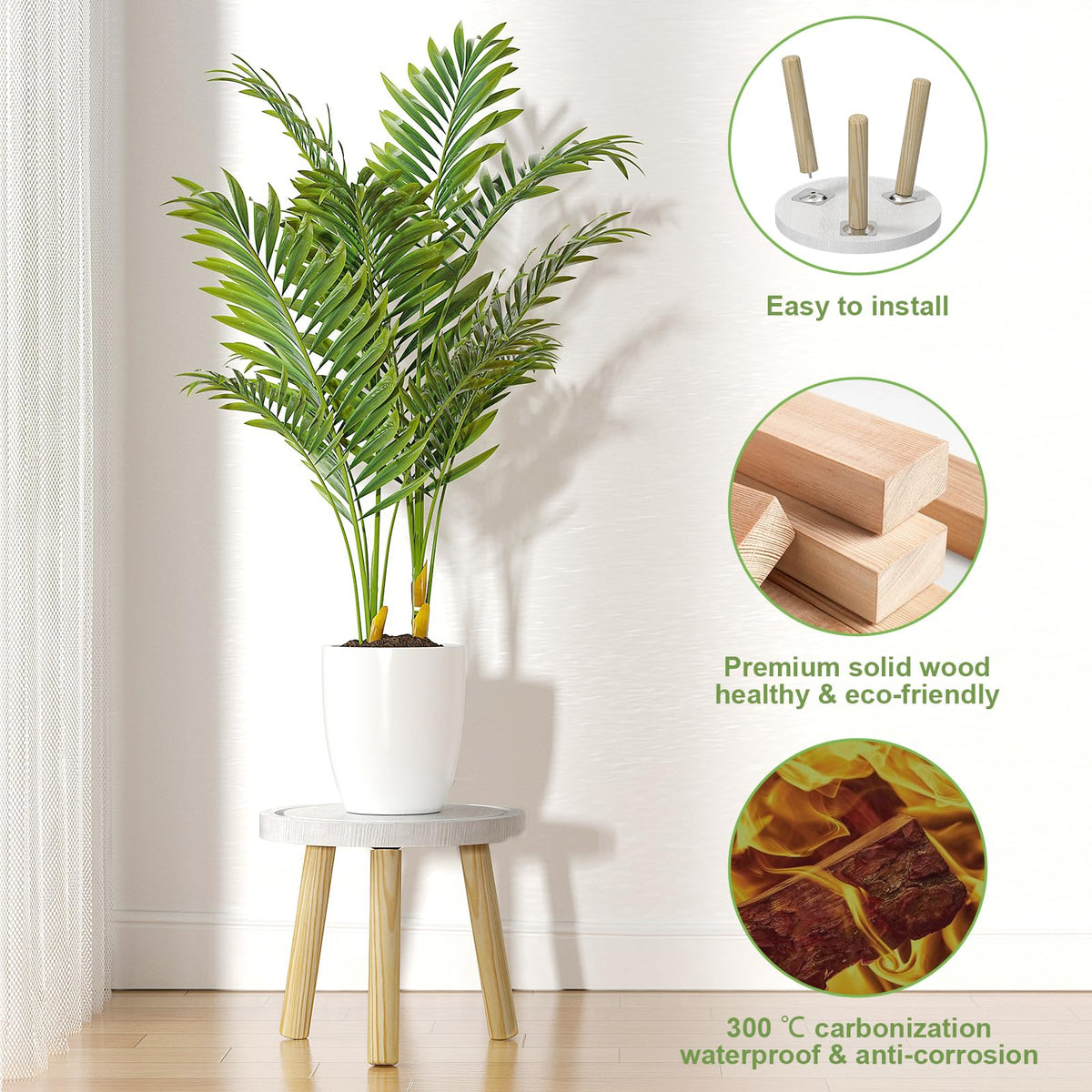Vecxoty sturdy triangular-base stand providing reliable support for heavy pots.