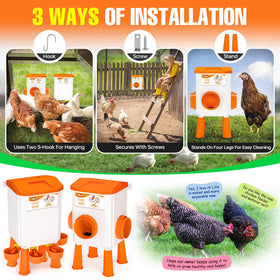 Vedalio waterer with drip-proof design keeps water clean.