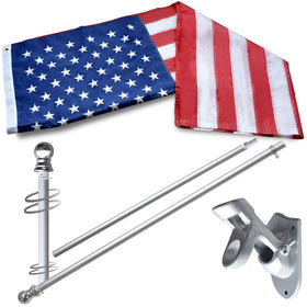 Vedouci 3x5 flag kit main assembly for quick outdoor setup.