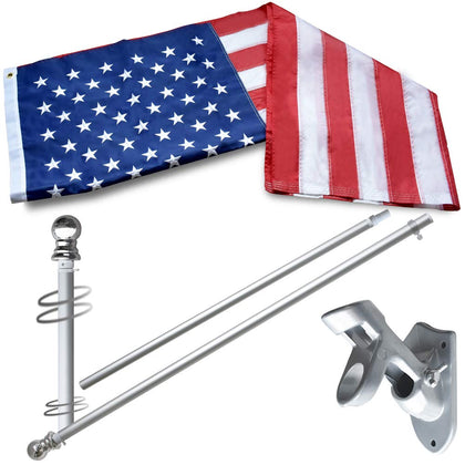 Vedouci 3x5 flag kit main assembly for quick outdoor setup.