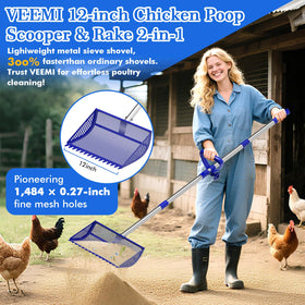 VEEMI adjustable-handle sections allowing 35, 47, or 65 inches reach.