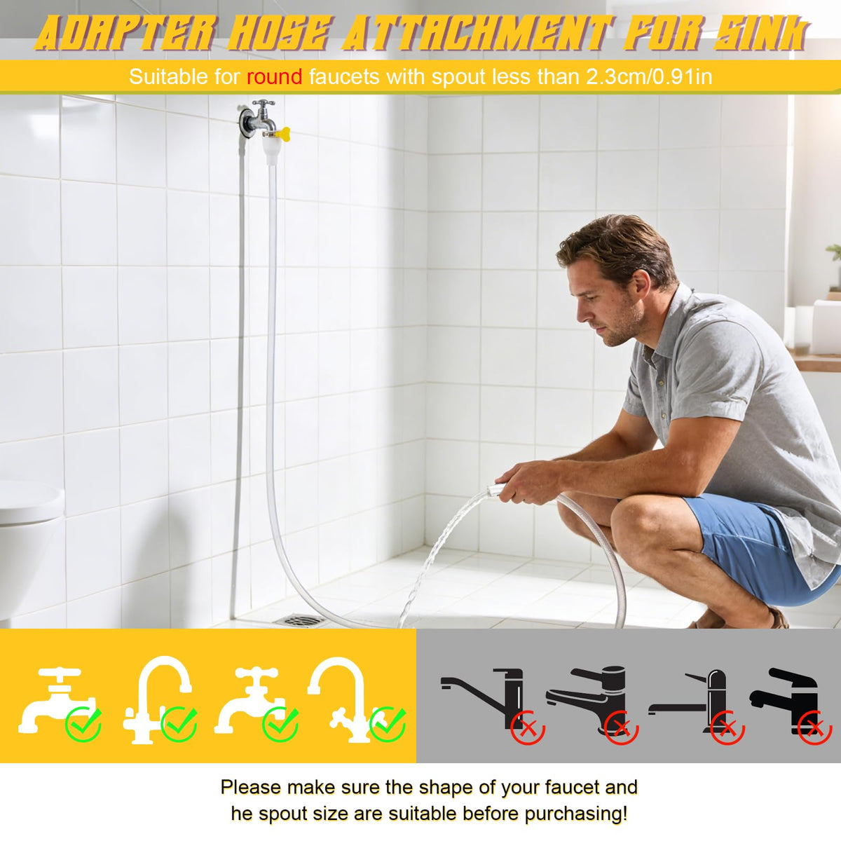 Veerlogix round faucet compatibility with a 1.06 inch diameter.
