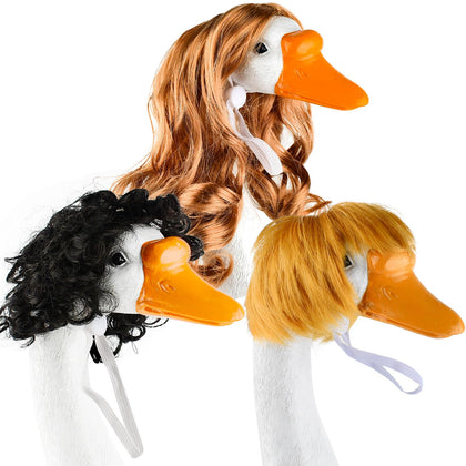 VEEVIIY porch goose wig braid style 1 enhances garden whimsy and fits most statues.